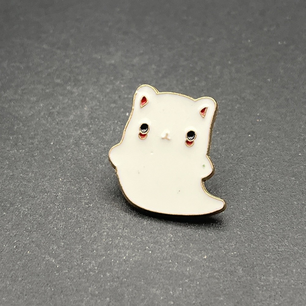 Ghost Cat Cartoon Cute Lapel Hat Pin